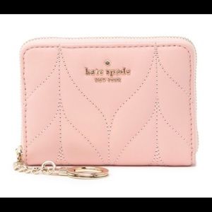 Pink Leather Kate Spade quilted Dani wallet